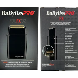 BaBylissPRO® FOILFX02™ Cordless Black Metal Double Foil Shaver