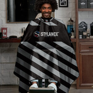 Hair Cutting Cape-Silver Stripe