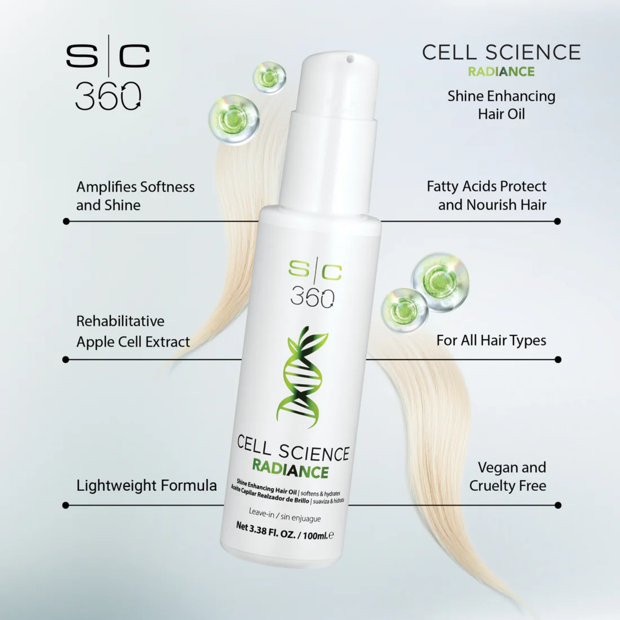 STYLECRAFT 360 CELL SCIENCE RADIANCE SHINE ENHANCING HAIR OIL | SC1011S - Image 3