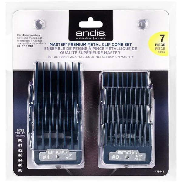 ANDIS MASTER PREMIUM METAL CLIP COMB SET | 33645