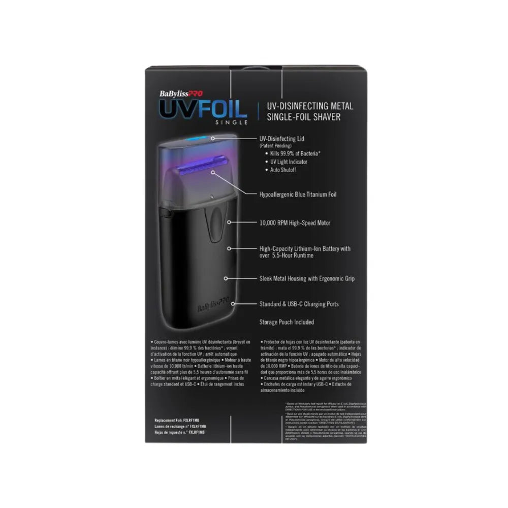 BABYLISSPRO UVFOIL SINGLE SHAVER BLACK | FXLFS1MB - Image 7