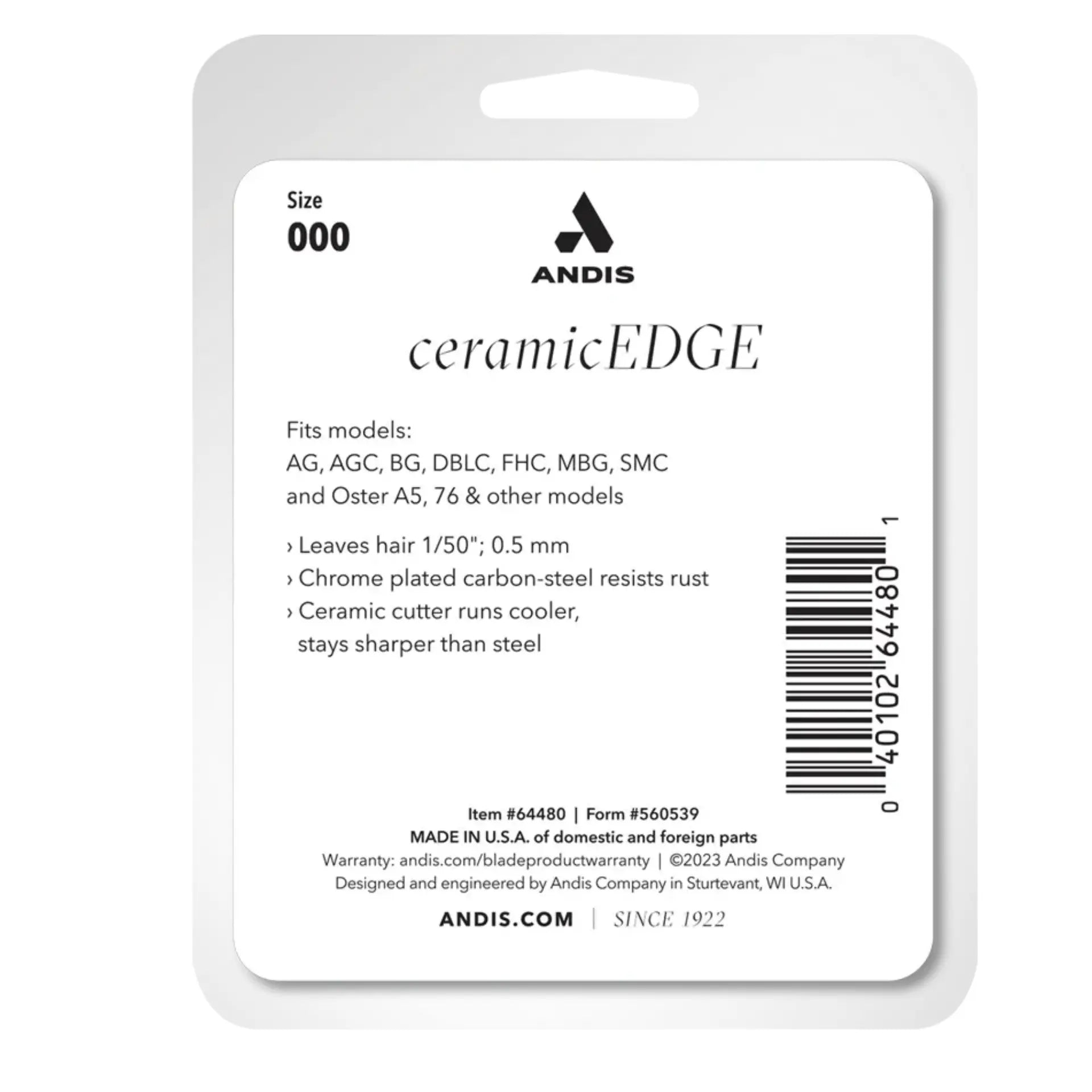 ANDIS CERAMICEDGE BLADE #000 | 64480 - Image 4