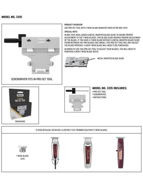 WAHL T-WIDE BLADE PRO-SET TOOL - Image 3